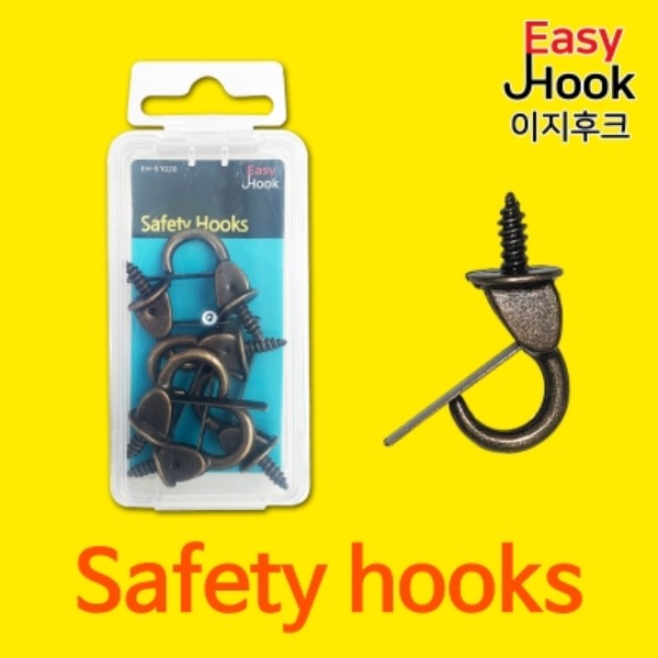 [PRODUCT_SEARCH_KEYWORD] 안전고리후크 고리나사 6pcs (51028)이지후크 Easy Hook Safety hooks